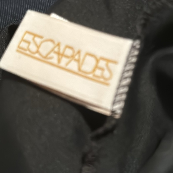 Escapades black chemise‎ lace trim satin polyester Sz M - Picture 5 of 6